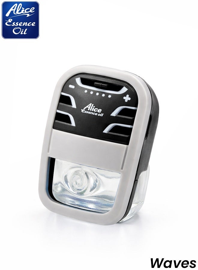 Alice Essence Oil Waves Car Air Vent Freshener Adjustable Intensity Clip On Air Freshener Long Lasting Liquid Fragrance Car Interior Odor Eliminator - Image 1